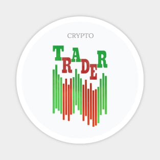 CRYPTO TRADER (CLEAN) / WHITE Magnet